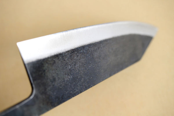 Kosuke Muneishi Håndsmedet blankt blad Blå #2 stål Kurouchi Kiritsuke Gyuto kniv 185mm