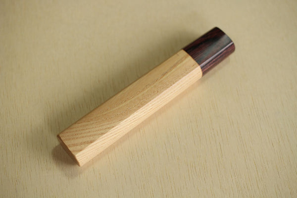Japansk Zelkova ottekantet trækniv wa håndtag blank Mahogni bolster S 125mm