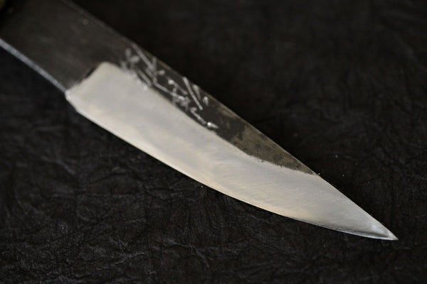 Shokei Tsukamaki Kurouchi white 2 steel Hanmaru Tanto Fixed Blade Knife 70mm