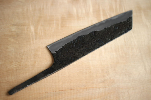 Kisuke Manaka blank blade Blue #2 steel Hand forged kasumi-hammered Kiritsuke Santoku knife 170mm