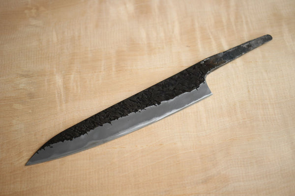 Kisuke Manaka blankblad Blå #2 stål Hånd smedet kasumi-hamret små kniv 150mm
