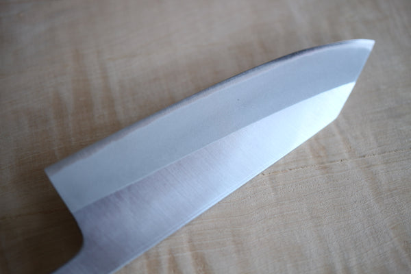 Kosuke Muneishi Lame vierge forgée à la main Bleu #2 acier Polished Kiritsuke Santoku couteau 150mm