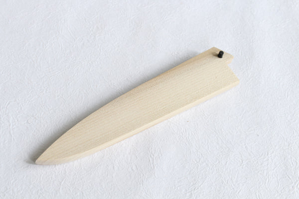 Magnolia cubierta de madera Saya cuchillo funda para Petty 150mm con pasador de madera de ébano