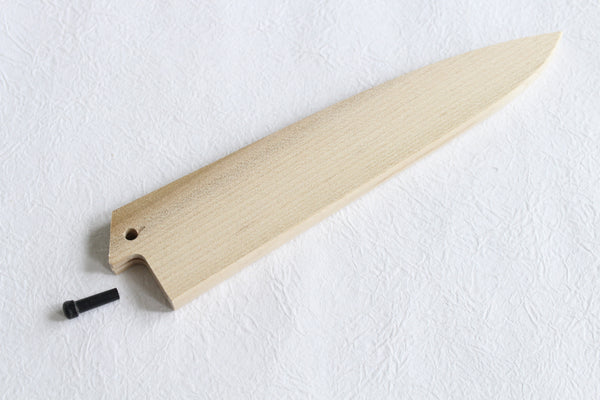Magnolia étui à couteau en bois Saya pour Petty 150mm avec tige en bois d'ébène
