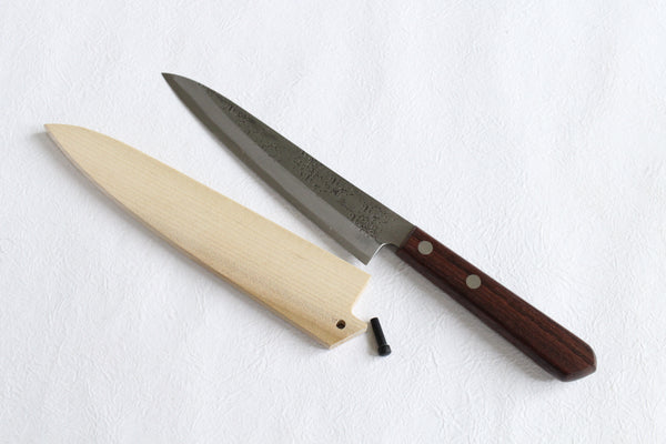 Magnolia étui à couteau en bois Saya pour Petty 150mm avec tige en bois d'ébène