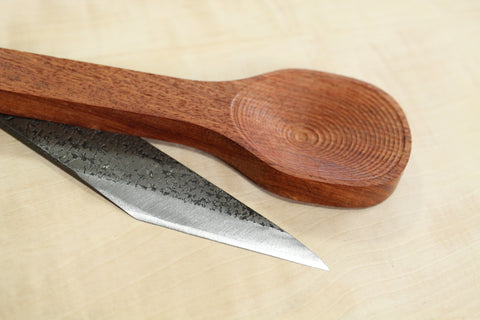 Kit de fabrication de cuillère à dîner de sculpture sur bois d’artisanat ibuki avec couteau japonais kiridashi pour débutants