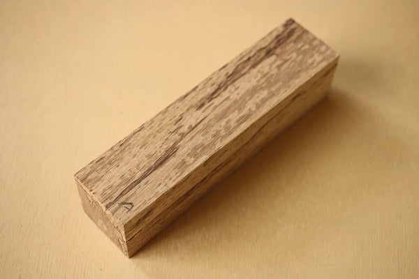 Japansk shirakashi quercus egetræ knivhåndtag blank A 160 x 40 x 39 mm