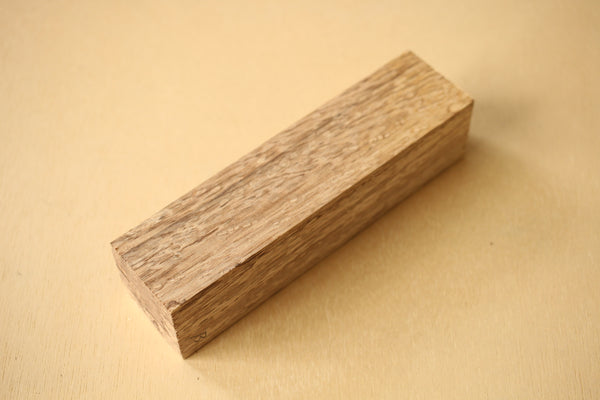 Japanese shirakashi quercus oak wood knife handle blank B 160 x 40 x 39 mm