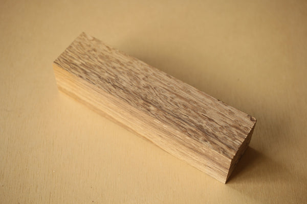 Japanese shirakashi quercus oak wood knife handle blank B 160 x 40 x 39 mm