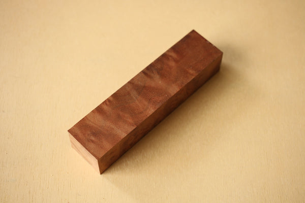 Cuchillo de madera japonés canela camphora gnarl mango de cuchillo en blanco B 150 x 37 x 30 mm