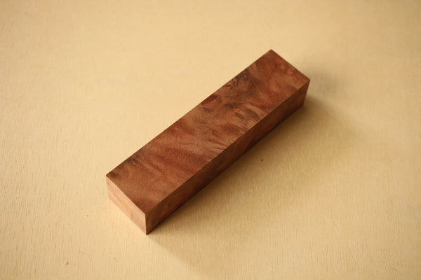 Japanese Cinnamonum camphora gnarl wood knife handle blank C 150 x 37 x 30 mm