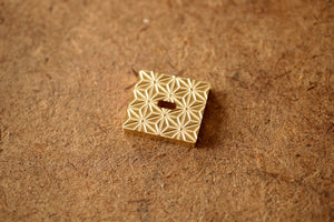 couteau ibuki Brass Bolster Flax-leaf pattern asanoha making tool bricolage pièce épaisseur 4 mm