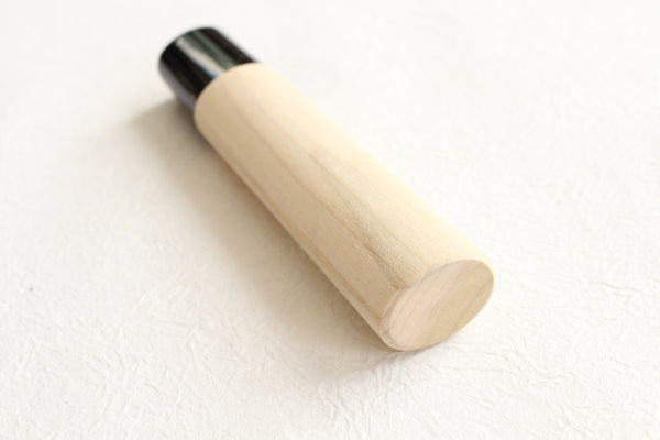 Japansk Magnolia træhåndtag blank brugerdefineret knivfremstillingsværktøj oval 124mm