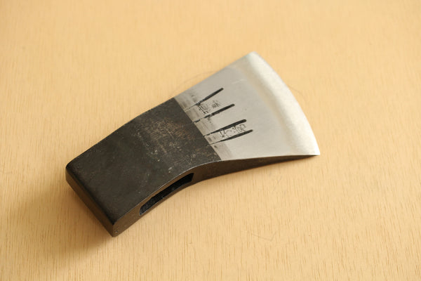 Japansk øksekniv blank Axe Hidetsune håndsmedet hvid #2 stål Kimaono 550