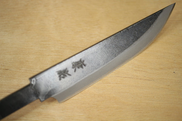 Kosuke Muneishi Cuchillo de caza forjado a mano Hoja fija en blanco Azul #2 acero 140mm
