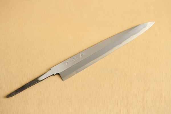 Ibuki Tanzo Sasaoka Weiße Klinge, geschmiedeter blauer Nr. 2-Stahl, Yanagiba-Sashimi-Messer, 240 mm