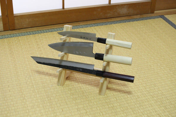 wooden knife stand